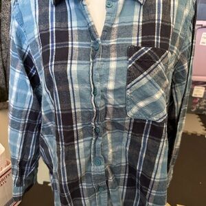 Time and Tru Blue and Plaid Women’s Shirt Size XXXL (22)